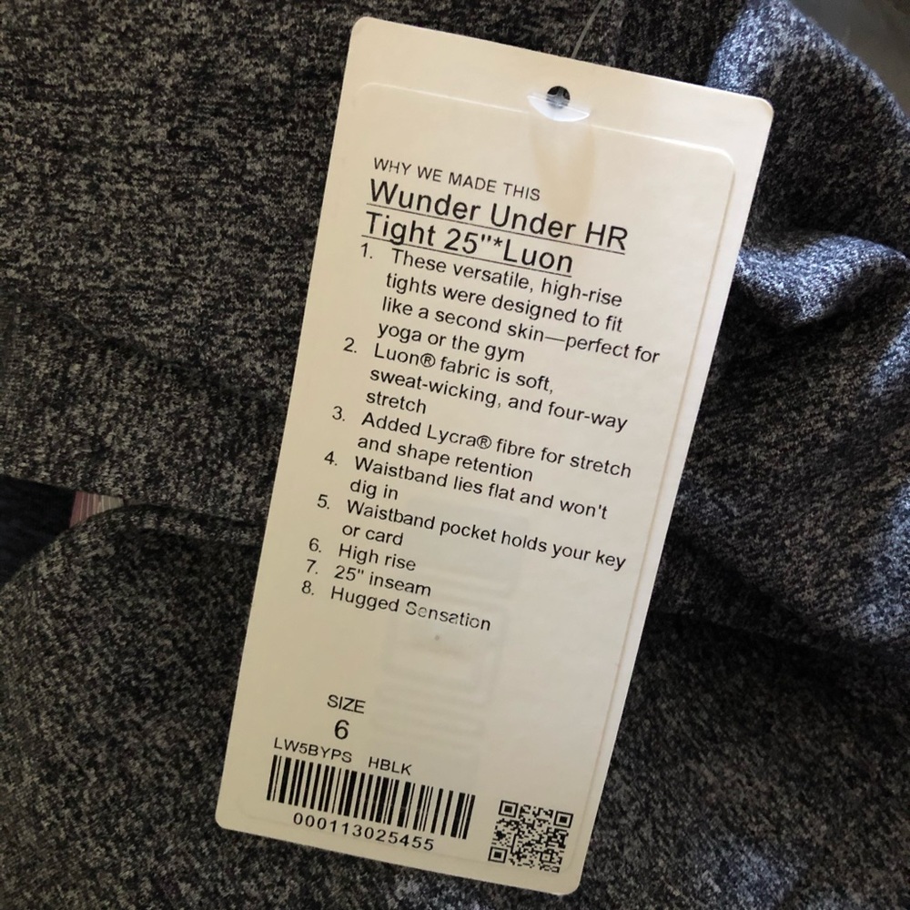Lululemon Wunder Under High Rise 25” Heathered - Picture 2 of 2